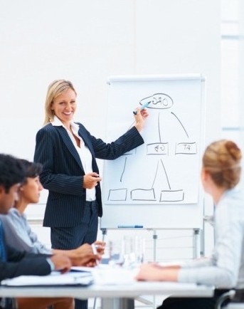 Young business woman explaining during a meeting